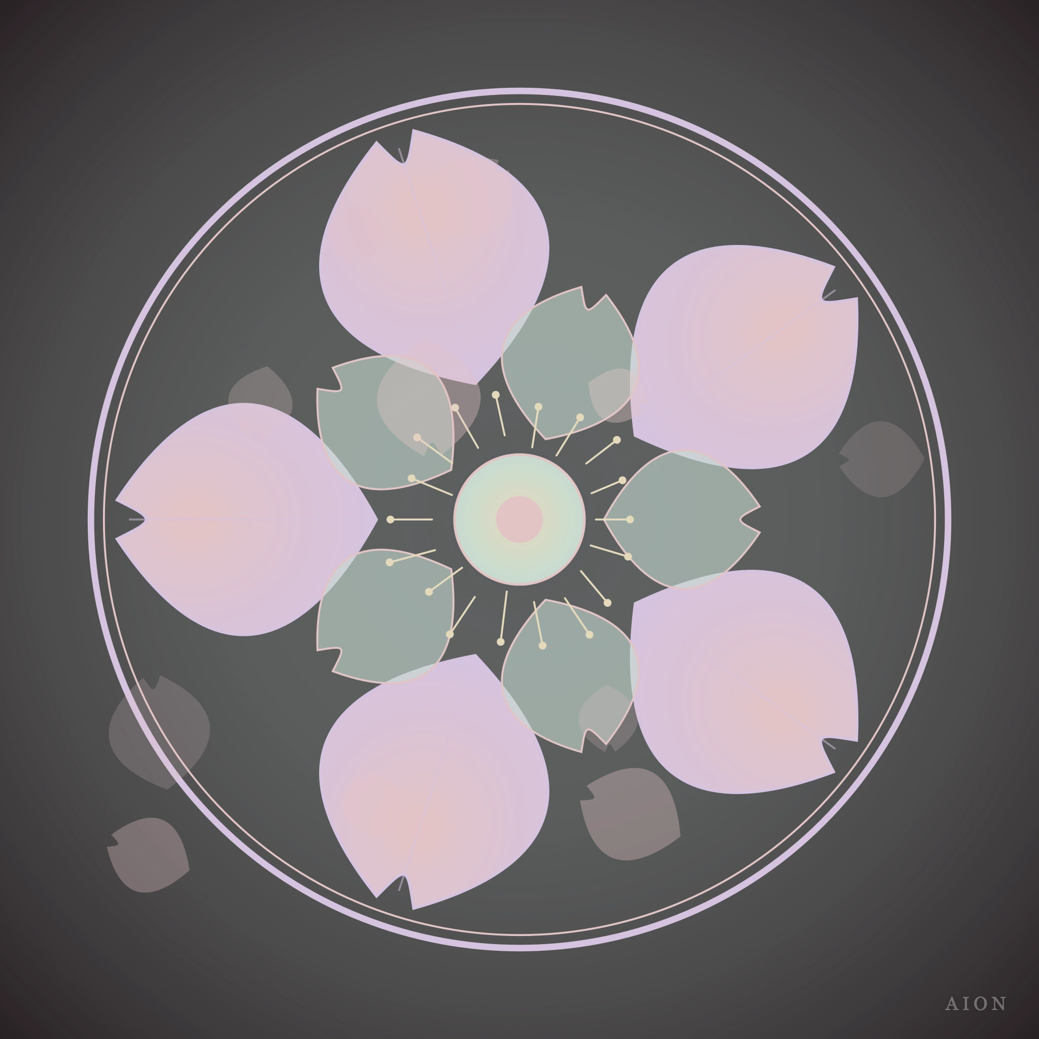 Sakura Kamon — Cherry Blossom Crest